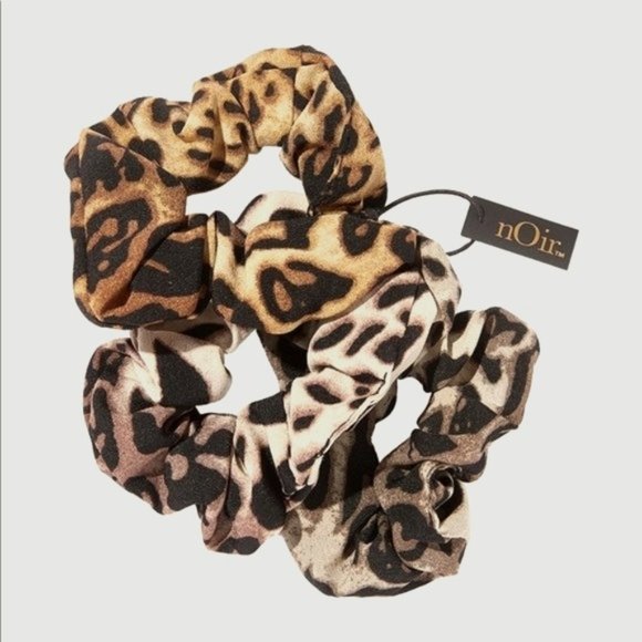 nOir Ombre Leopard Scrunchies set of 3 - Picture 1 of 2